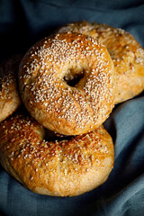 Bagels with sesame seeds