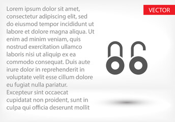lock icon . Vector  Eps 10 . Lorem Ipsum Flat Design
