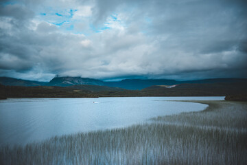 lake and clouds