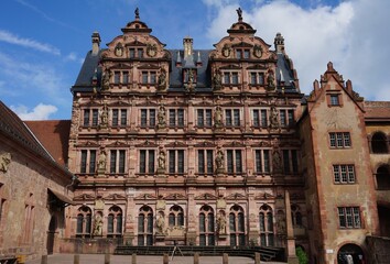 Fototapeta na wymiar Friedrich Building in Heidelberg Castle