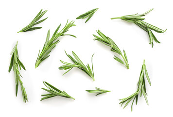 Fototapeta premium Fresh aromatic rosemary sprigs texture