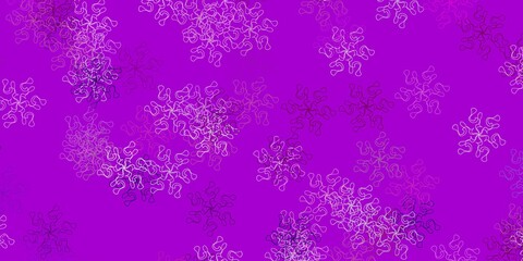 Light pink vector doodle background with flowers.