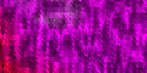 Dark Purple, Pink vector template with lines, triangles.