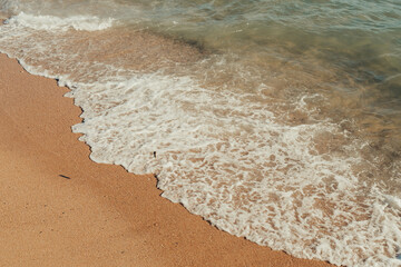 Tidal water and sand.