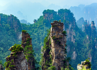 The Avatar mountains in Zhangjiajie, China