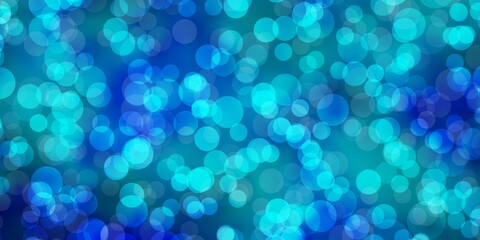 Light BLUE vector background with bubbles. Modern abstract illustration with colorful circle shapes. Pattern for wallpapers, curtains.
