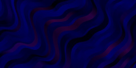 Obraz premium Dark Pink, Blue vector background with lines. Bright illustration with gradient circular arcs. Best design for your ad, poster, banner.