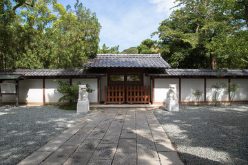 Fototapeta premium A building of the Kotoku-in Temple, Kamakura, Kanagawa Prefecture, Japan