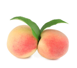 Peach isolated on a white background