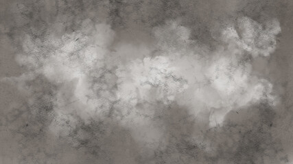 Watercolor texture white spot of paint on gray background