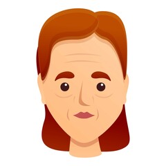 Woman makeup wrinkles icon. Cartoon of woman makeup wrinkles vector icon for web design isolated on white background