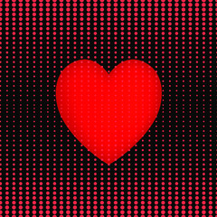 Seamless pattern halftone heart.