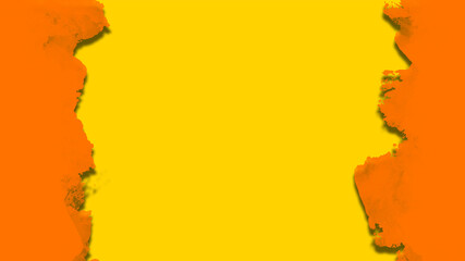 Obraz premium Background frame for text, texture of orange paint around the edges 3d illustration