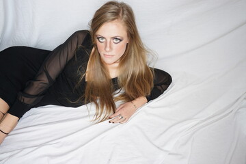 Laying on the side 