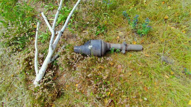 Old Catalytic Converter, Mesh Filter For Recycling