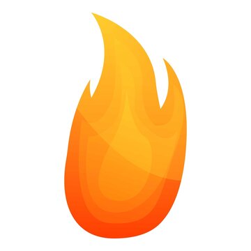 Nature fire flame icon. Cartoon of nature fire flame vector icon for web design isolated on white background