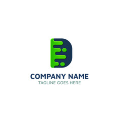 Obraz premium Modern Letter D logo design with drop effect concept