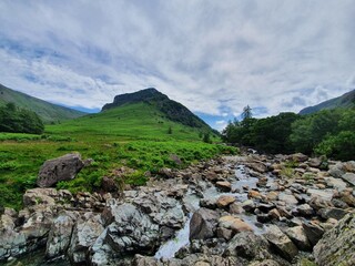  river in borrowdale, Lake District National Park.