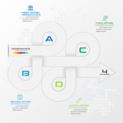 4 steps arrow infographic element,Business concept,Vector illustration.
