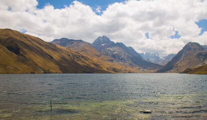 Beautiful landscape Querococha Lake 