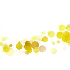 Bubbles Circle Dots Unique Yellow Bright Vector Background