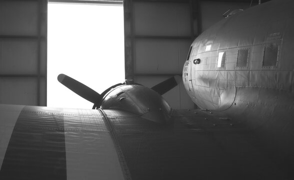 Vintage C47 / DC3 Airplane in Florida Aviation Museum