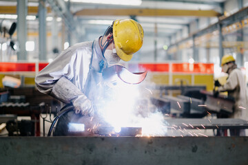 Fototapeta premium worker working in factory 