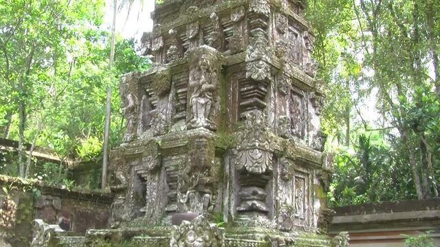 Statues of Pura Kehen temple complex in Bangli, Bali.