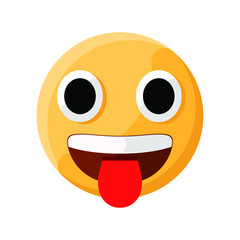 Fototapeta premium Fun with Tounge Out Face Emoji Illustration Creative Design Vector