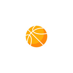 Basketball ball, vector illustration. Basketball game symbol flat vector icon, isolated on white background