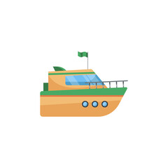 Ship Vector illustration, Flat design Ship icon, isolated on white background