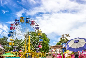 Deurstickers Ferris Wheel At Small Country Fair © Tom