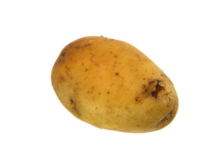 ripe potato isolated on white background