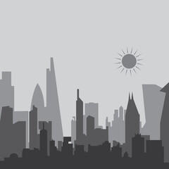 Fototapeta premium City skyline background vector illustration