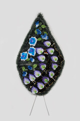 Colorful Flower wreath for the grave