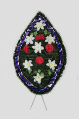 Colorful Flower wreath for the grave