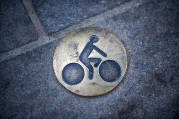 signalétique urbaine pour gens faisant du vélo 
