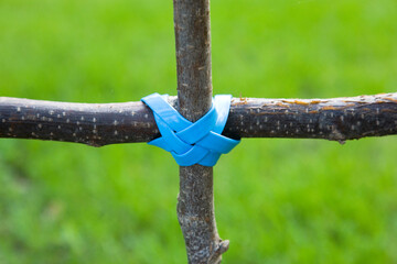 Weidenzaun Flechtwerk aus Weiden