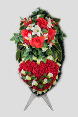 Colorful Flower wreath for the grave