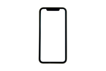 Mock up smart phone empty screen isolated with clipping path