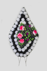 Colorful Flower wreath for the grave