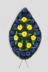 Colorful Flower wreath for the grave