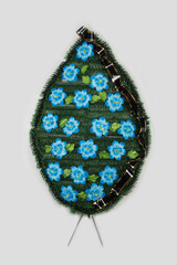 Colorful Flower wreath for the grave