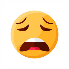 Weary Crying Face Emoji Illustration Creative Design Vector