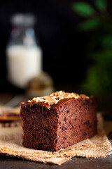 Chocholate and almond cake