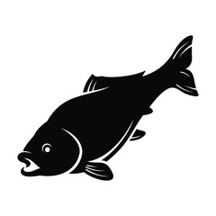Obraz premium Fish in motion on a white background in vector EPS8