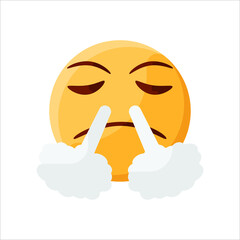 Triumph Face Emoji Illustration Creative Design Vector