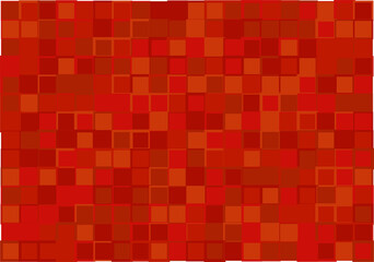 Mosaic from vector squares with trendy red  colors and different sized borders in shades of red for web, cover, wrapping paper, art, etc. backgrounds