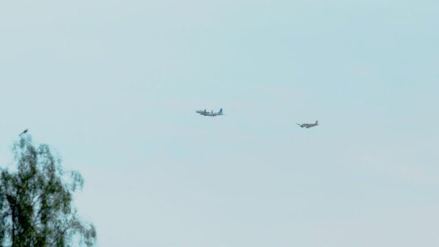 Legendary World War II airplanes flyover
