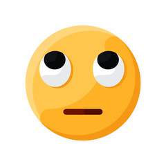 Rolling Eyes Wondering Face Emoji Illustration Creative Design Vector